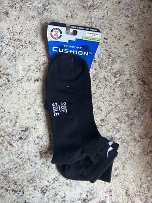 Sof Sole Comfort Cushion Socks Men's Size 7-12.5 in Black 