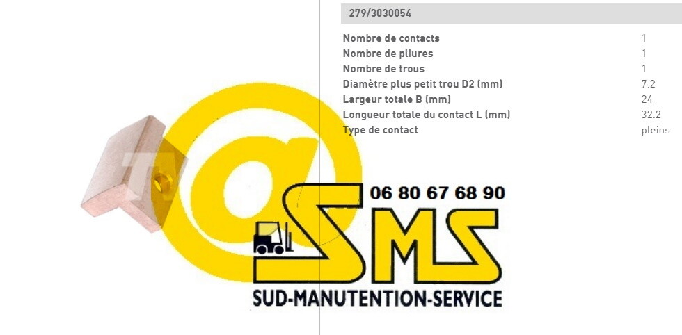 Contact de puissance Telemecanique 32.2 mm * 24 mm aux normes de précision spécial French