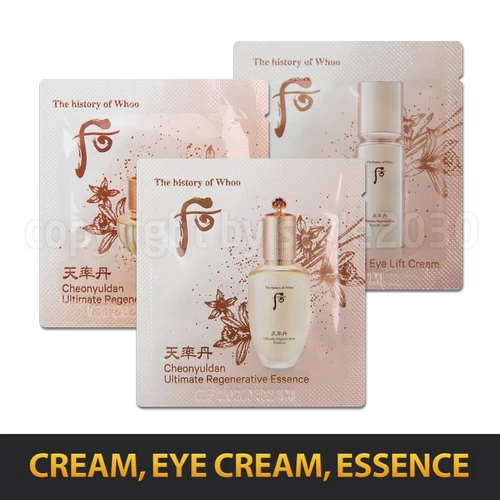 The history of Whoo Ultimate Regenerative Essence,Cream,Eye Cream 1ml 10~100pcs