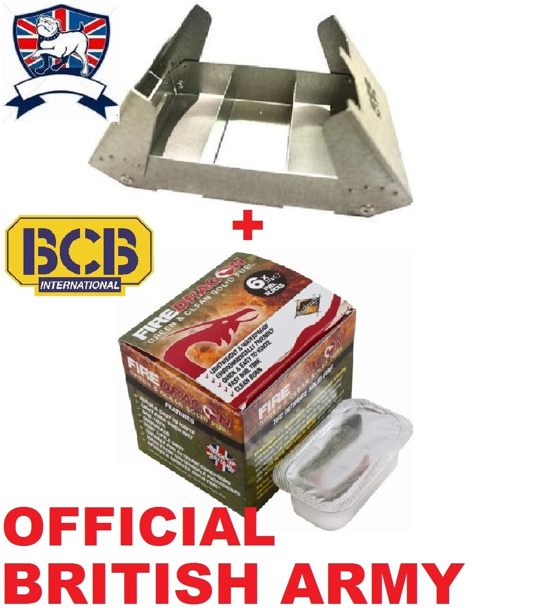 BRITISH ARMY BCB FIREDRAGON FOLDING COOKER STOVE + BOX GEL FUEL - MULTI  HEXI | eBay