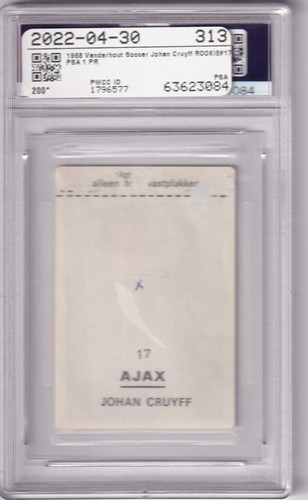 1968-1970 Vanderhout No. 17 Johan Cruyff Rookie Voetbalsterren PSA 1 - Bild 2 von 2