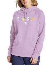 Champion Women's Powerblend Logo Hoodie Purple S NWT  45