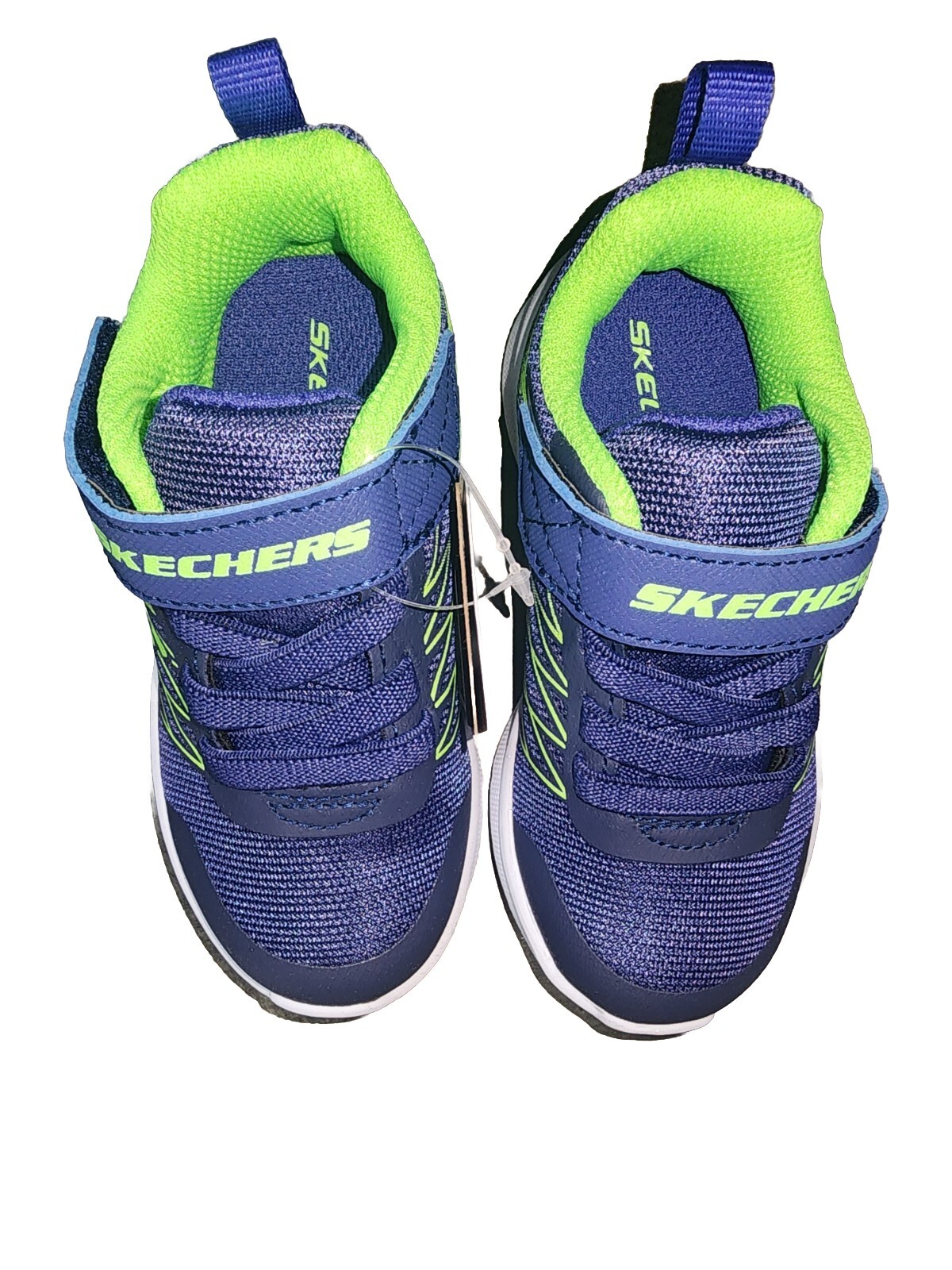 Skechers Youth Boy's Microspec Sneakers Blue/Green 40377OL Size 7