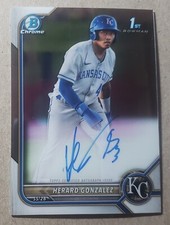 2022 Bowman Chrome Prospects Herard Gonzalez Auto Kansas City Royals Autograph