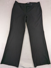 Calvin Klein SZ 12 Pants Classic Fit Wide Leg Stretch Black Mid Rise 0255