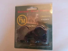 New Famous Maker 1" Weaver style High Scope Rings Matte Black 