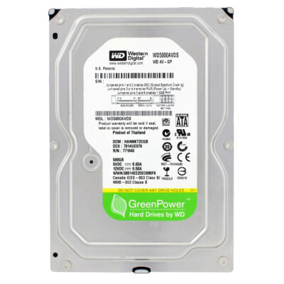 Festplatte Western Digital 500GB WD5000AVDS 5400U/min 32MB Sata III 3,5'' Zoll