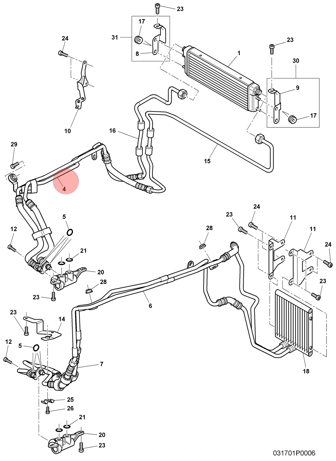 04-17 BENTLEY CONTINENTAL FLYING SPUR GT LEFT TRANSMISSION OIL PRESSURE LINE OEM