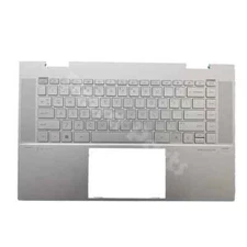 Silver Palmrest Cover Backlit Top Case Keyboard M45474-001 For HP 15m-es 15-es