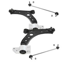 For Vw Golf Mk5 2003-2010 Front Lower Wishbones Arms and Drop Links Pair
