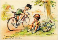 CPM GERMAINE BOURET & t'es crevé? Non, j'ai crevé...