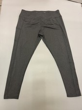 Z15 Work Out Women Stretchy Leggings Joggers Size XL Grey Pocket Side