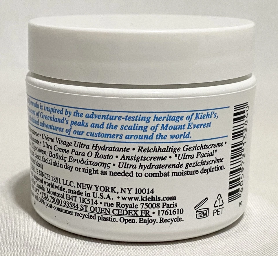 Crema facial ligera Kiehl's Ultra fórmula hidratante 1,7 oz / 50 ml sellada Foto 3 de 3