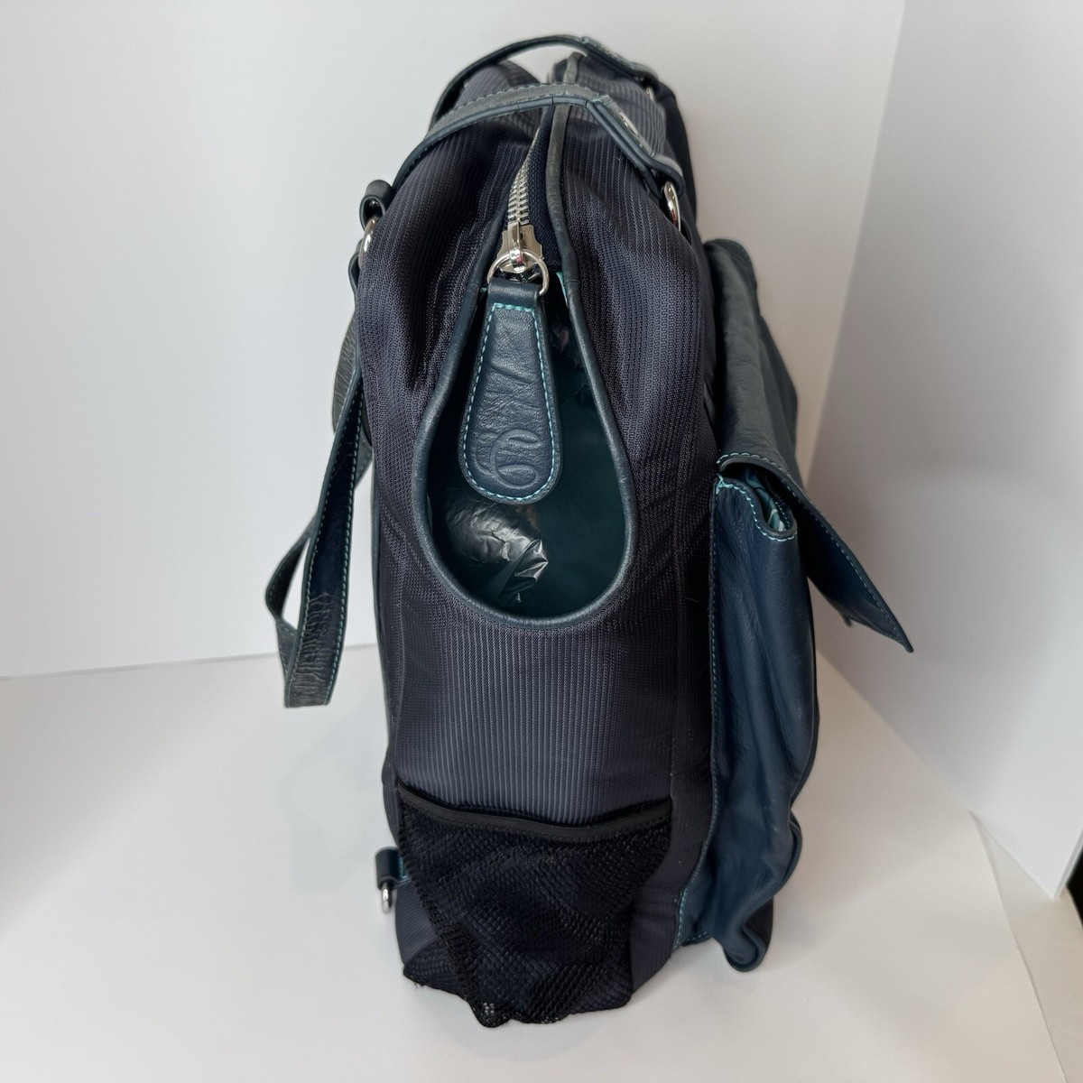 CORTIGLIA Brisbane Tennis Bag Made In Italy Leather Navy  display picture 1