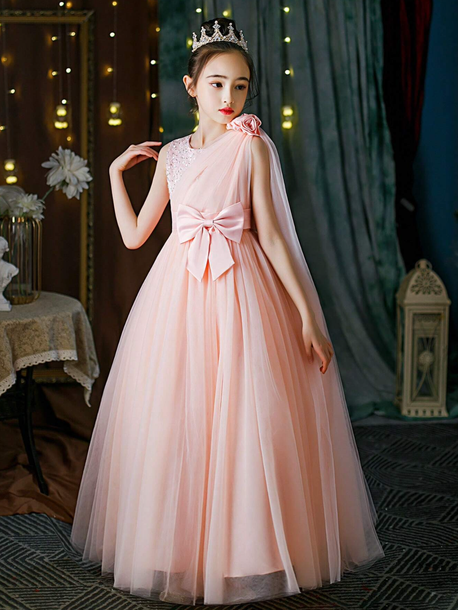 Vestidos Largos Para Niñas de Fiesta de Encaje Vestidos de Princesa Bodas  Formal