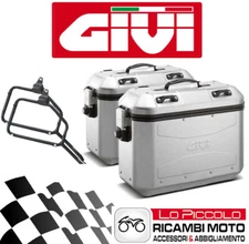 GIVI KIT 2 ALUMINUM SIDE SUITCASES DLM36 + DUCATI SCRAMBLER 400 BRACKETS 2019
