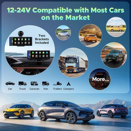 9.26" 2.5K Dash Cam Car Stereo For Apple Carplay & Android Auto GPS +Rear Camera - Picture 7 of 10