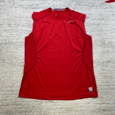 Nike Pro Combat Tank Top Shirt Extra Large Red Compression