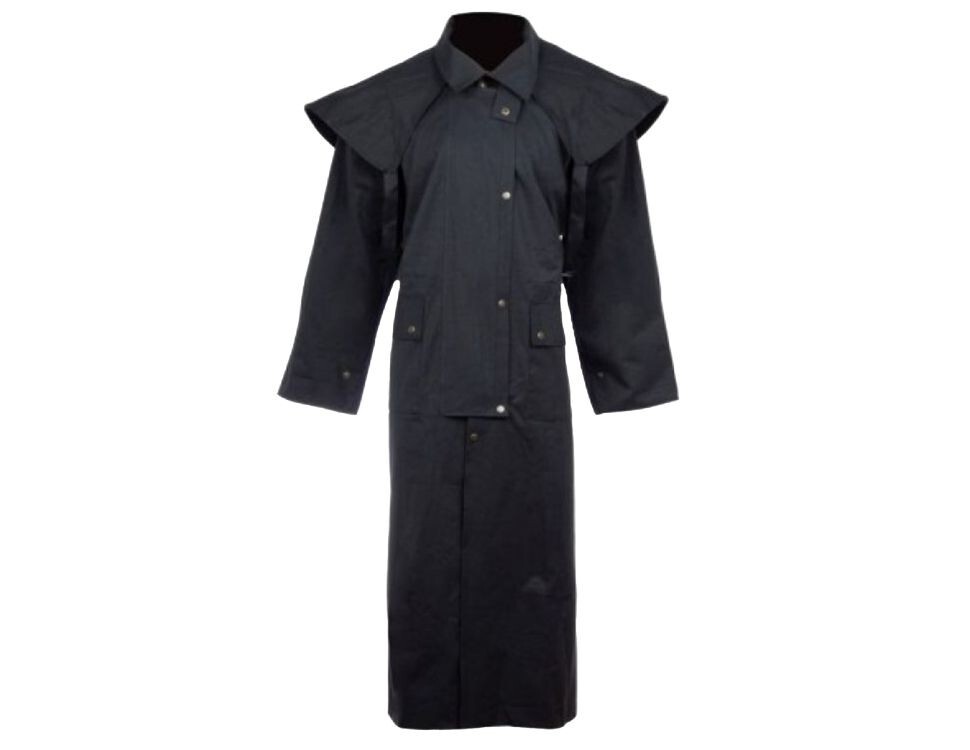DUSTER 100% Cotton Oil Skin Full Length Lined Western Waterproof Cowboy Coat
