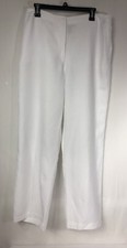 Eileen Fisher Women Pants Wide Leg Medium Organic Linen Tencel Slub White 198