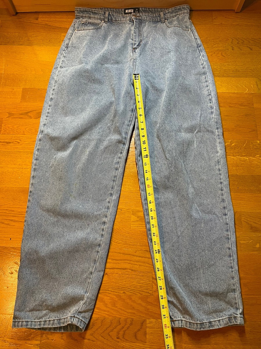 Minga London Jeans Men's Size 38X32 Button & Zip Light Wash