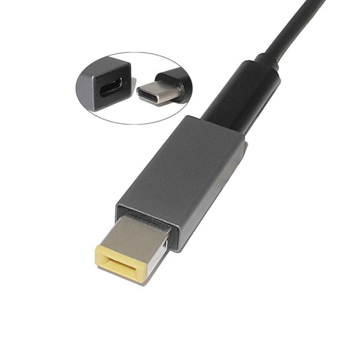 PD Adapter USB C to Slim Square Laptop Adapter Tip Converter for Lenovo Laptops - 第 4/7 張圖片