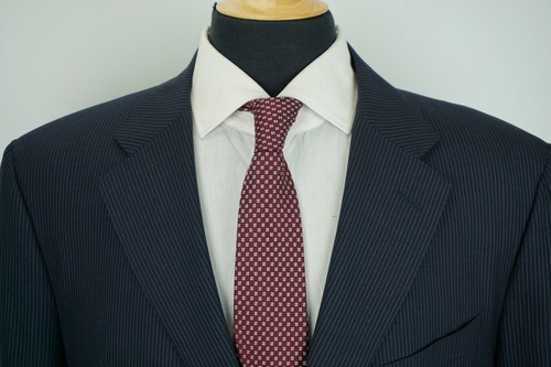 Canali lápiz delgado diplomática Azul Marino 100% Lana 2 PC Traje Chaqueta  y Pantalones Grande 50L | eBay