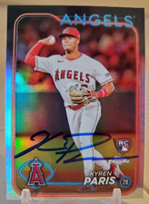KYREN PARIS 2024 Topps Chrome Auto REFRACTOR RC Card Autograph Rookie ANGELS 151