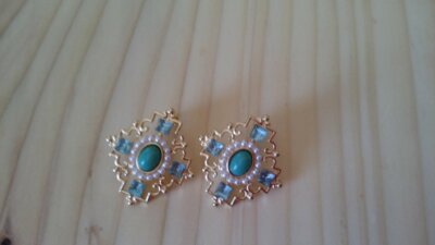 Boucles D'oreilles Anna Bolena Les Tudors - Vert Renaissance - Or - Bijoux Femme