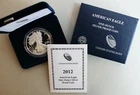 2012 W AMERICAN SILVER EAGLE PROOF DOLLAR US Mint ASE Coin with Box and COA