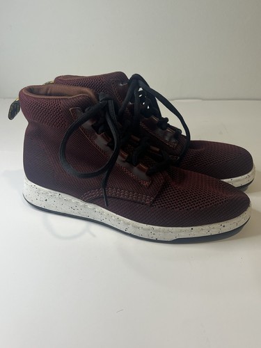 Dr. Martens Telkes Knit Women Size 11 Ankle Sneaker Boot Burgundy Maroon