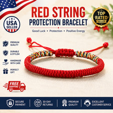 Unisex Tibetan Buddhism Red String Bracelet Braided Adjustable Lucky Knot