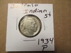 Buffalo/Indian Head Nickel, Original Date, 1934-P. #65