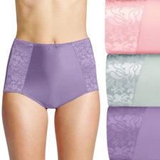 Bali Double Support Brief Panty Set   3 Pack   Size L/7 - Multi-Colors