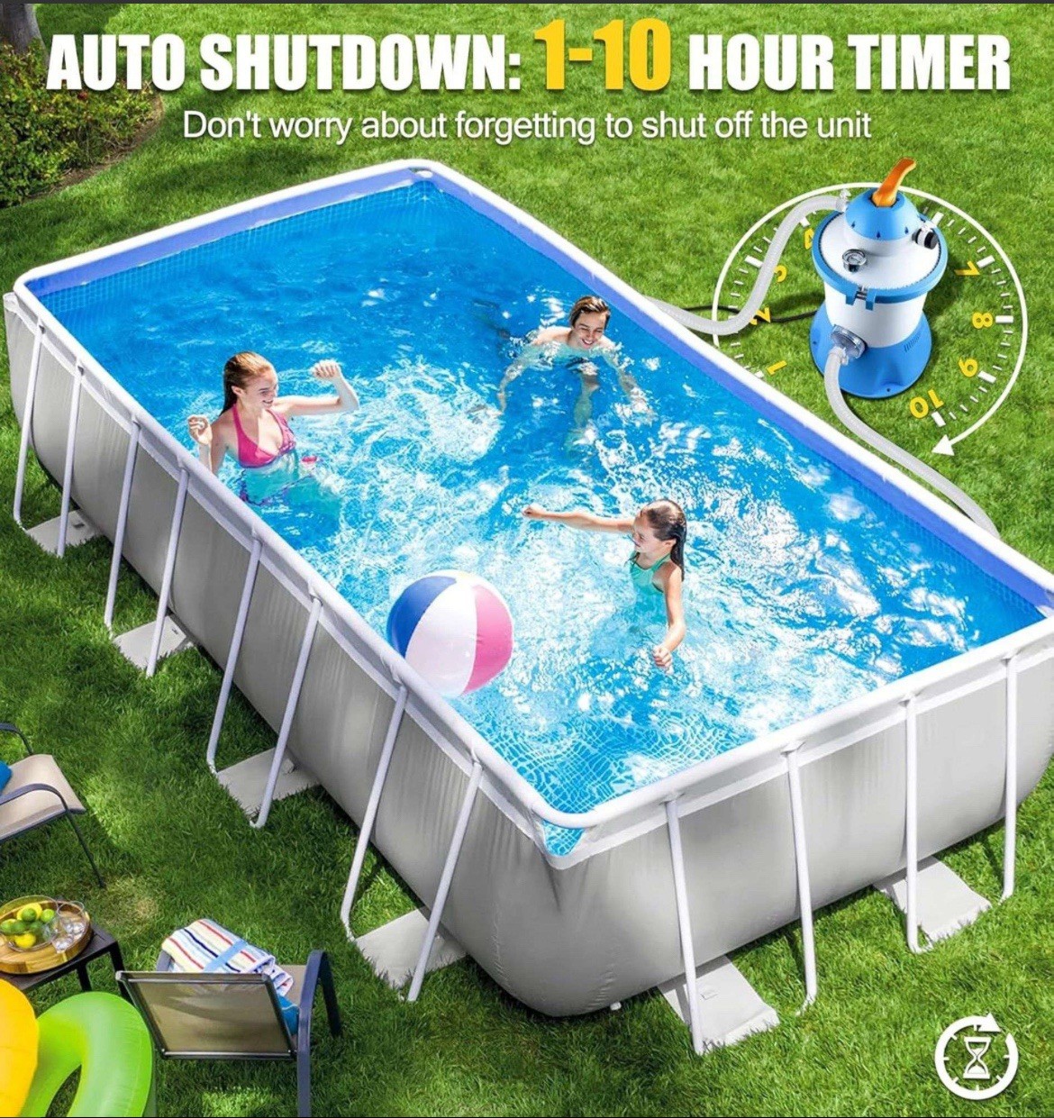 kimfilter 1000 GPH Pool Sand Filter Pump for Above Ground