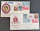 NEW ZEALAND 1953 QE11 CORONATION FDC DUO (JF)