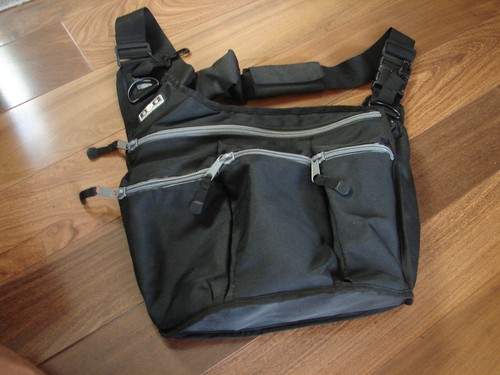 Diaper Dude Bag For Dad Men Black Messenger Shoulder Bag New