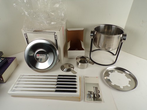 STELTON Denmark #1500 Stainless Steel Fondue Pot Erik Magnussen Design MCM