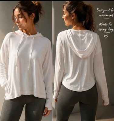 Layer 8 Women's Quick Dry Athletic Hoodie in White
