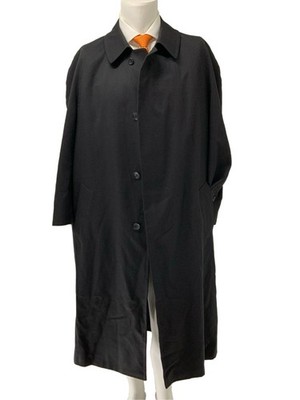 Canali Milano Overcoat 56L Men Gray 100% Wool 4 Button Made In