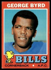 1971 Topps Football George Byrd Buffalo Bills #58 Card EX