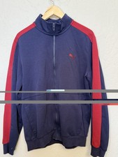 PUMA Men's Track Jacket Size Medium Blue With Red Accents