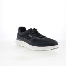 Image of Rockport Seabrook Mens Black Wide Leather Lifestyle Trainers Shoes