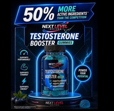 (1) Testosterone Booster Gummies, Male Enhancement, Increase Stamina, Power o