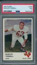 1961 Fleer #206 Marvin Terrell PSA NM 7 *3296