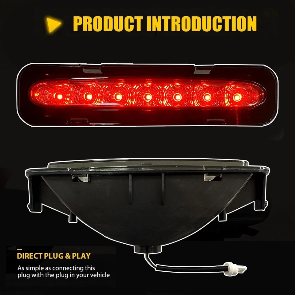 Smoked 3rd Rear Third LED Brake Stop Tail Light For 2000-2005 Mitsubishi Eclipse Foto 3 de 4
