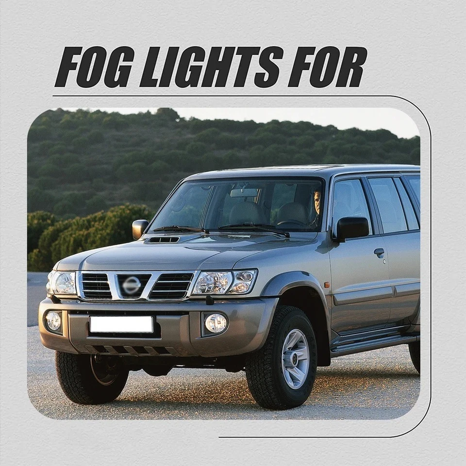For Nissan Patrol 2001-2004 Front Bumper Fog Lamp Foglight Set Switch + Wiring - image 3 of 4
