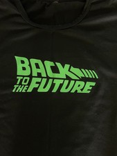 Back To The Future Glow In The Dark Logo T Shirt Luminous Summer Short Sleeve
