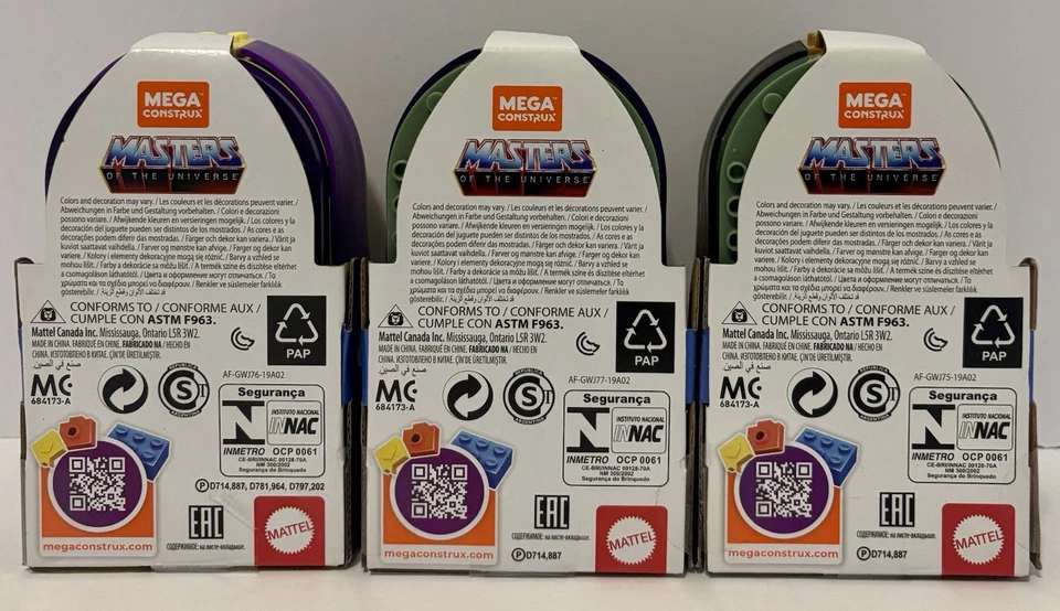 Mega Construx 宇宙大师套装 -(3) 骷髅头,(5)人物,(2)2 包 — 第 2/4 张图片