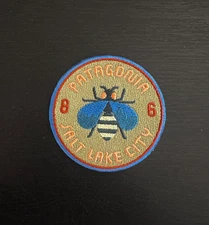 Patagonia Salt Lake City SLC Store Exclusive Bee Iron On Embroidered Patch RARE